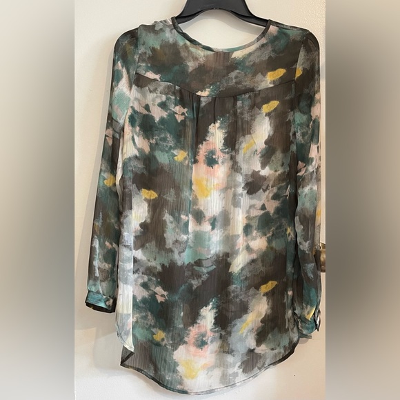 Merona Watercolor Blouse Tunic XS - Picture 2 of 3